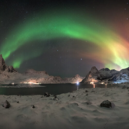 Aurora boreal en las Islas Lofoten